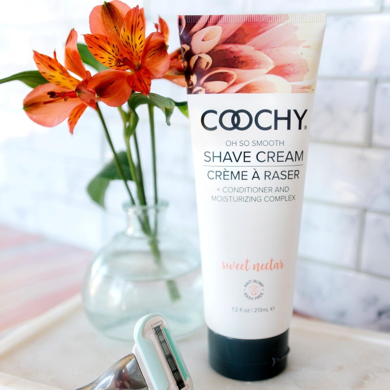 Coochy Shave Cream - Moisturizing Shave Lotion - Gentle Intimate Shaving Cream - For Bikini Area, Underarms, Legs & More - Rash-Free, Hydrating Formula - Sweet Nectar, 7.2 oz - Image 3